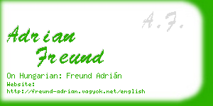 adrian freund business card